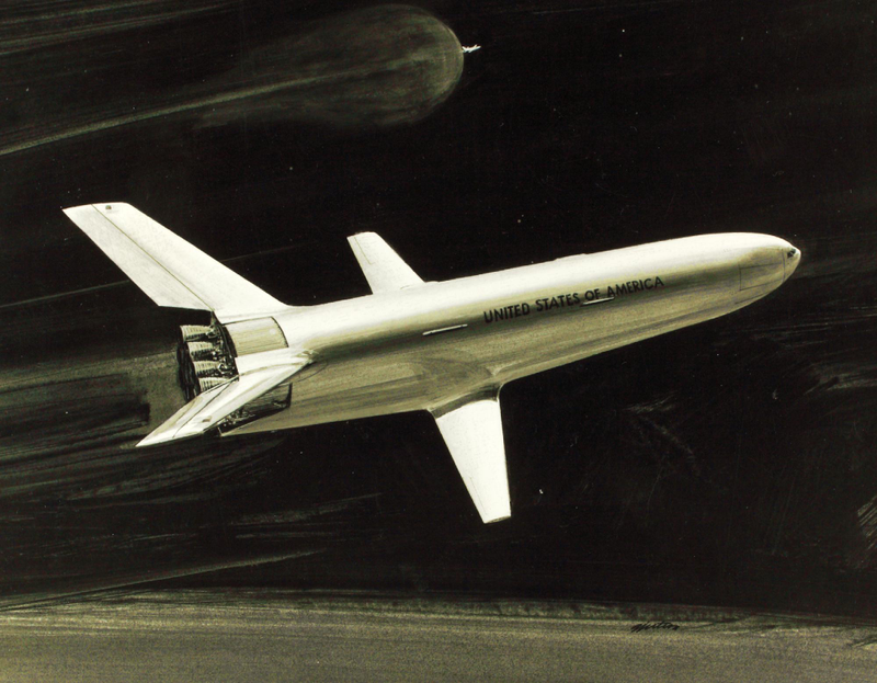 Illustration for article titled This concept art from the Shuttle Program's early days is gorgeous, deliciously retro